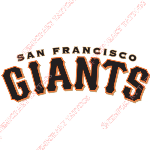 San Francisco Giants Customize Temporary Tattoos Stickers NO.1899